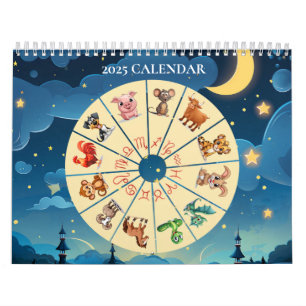 2025 Chinese Clipart Zodiac Calendar