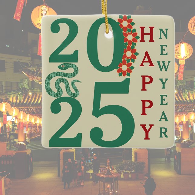 2025 Chinese New Year Of The Snake Green  Ceramic Ornament (Creator Uploaded)