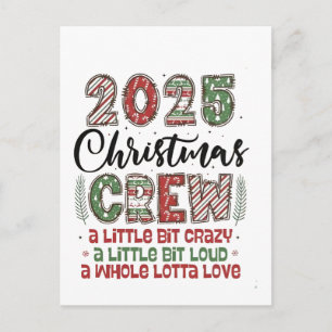 2025 Christmas Crew Family Matching Outfit Xmas  Holiday Postcard
