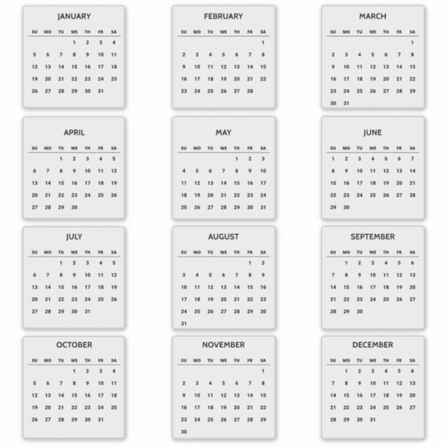 2025 Clear Monthly Calendar Transparent Planner (Front)