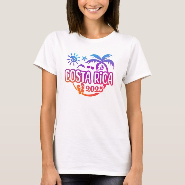 2025 Costa Rica Vacation or Trip Design T-Shirt (Front)