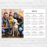 2025 Custom Photo & Family Name 12 Month Calendar Poster<br><div class="desc">2025 Custom Photo & Family Name 12 Month Calendar Poster. Add your photo and create perfect calendar poster!</div>
