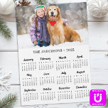 2025 Custom Photo Pet Puppy Dog Calendar Magnet<br><div class="desc">2025 Yearly Calendar Photo Magnetic Cards - Send New Year Greetings or include in your Christmas cards, these 5x7 photo calendar cards are perfect as Christmas and New Year cards to family and friends. Perfect to highlight or circle special family dates, anniversaries, birthdays, and reunions. Personalize these full year photo...</div>