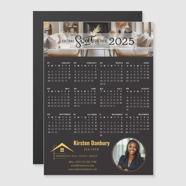 2025 Custom Real Estate Realtor Marketing Calendar (Front/Back)