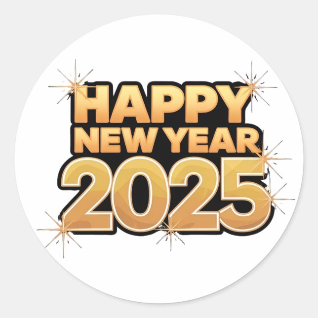 2025 dans chaque détail Happy New year Stickers (Devant)