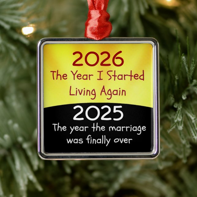 2025 Divorce Nouveaux débuts Métal Ornement (Arbre)