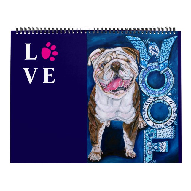 2025 Dog Artist Series Colourful Calendar! Calenda Calendar (Cover)