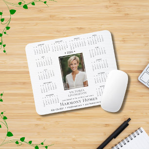 2025 Elegant Custom Business Calendar Mouse Pad