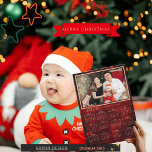 2025 Elegant Red Family Photo Calendar  Holiday Card<br><div class="desc">Send this 2025 Elegant Red Card / New Year Greetings/ Christmas Card 5x7 photo calendar card to family and friends. They are Great as Christmas or New Year's cards and having a calendar on it is handy. Personalize this full-year photo calendar card with your favourite photo of your family. Replace...</div>