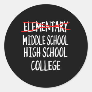 2025 Elementary Graduation-fun Elementary School G Classic Round Sticker