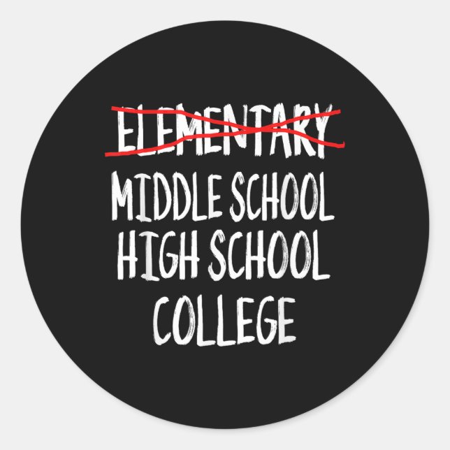 2025 Elementary Graduation-fun Elementary School G Classic Round Sticker (Front)