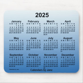 2025 Faded Blue Calendar by Janz Mouse Pad