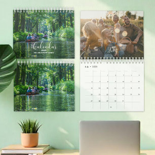 2025 Family Custom Photo Chic Calligraphy Calendar