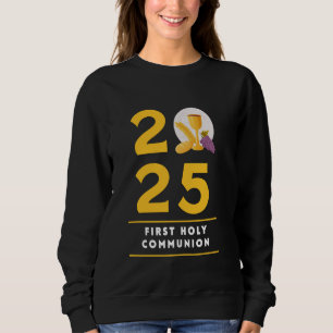 2025 First Holy Communion Bread Chalice Boys Girls Sweatshirt