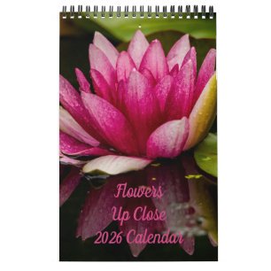 2025 Flowers Up Close One Page Wall Calendar
