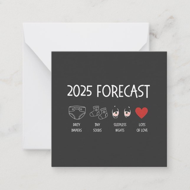2025 Forecast Mom To Be New Year  Card (Front)