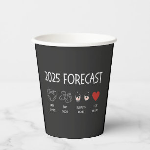 2025 Forecast Mom To Be New Year Paper Cups