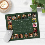 2025 Forest Green Multiple Photo Collage Calendar Mouse Pad<br><div class="desc">🌟2025 Forest Green Multiple Photo Collage Calendar Mouse Pad featuring a simple, minimalist year-at-a-glance calendar and 18 of your favourite photos. All the colours are all customizable. Makes a great gift for grandparents, parents, aunts, uncles, godparents, and more! Please contact us at cedarandstring@gmail.com if you need assistance with the design...</div>