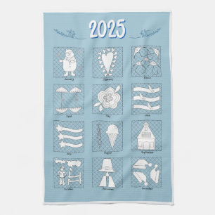 2025 Fun Calendar Kitchen Towel