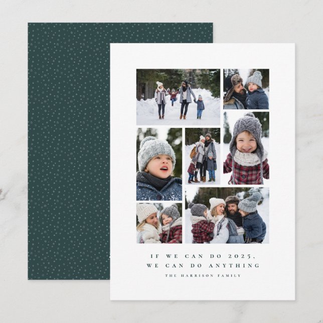 2025 fun inspirational photo collage holiday card (Front/Back)