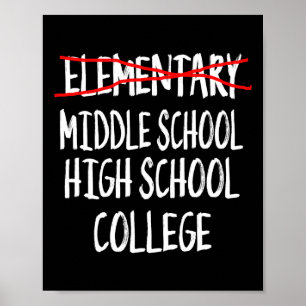 2025 Funny Elementary School Graduation 6th Grade  Poster