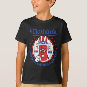 2025 Funny Nathans Famous 2025 Hot Dog Eating Cont T-Shirt