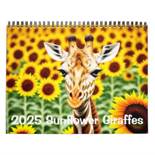 2025 Giraffes and Sunflowers Calendar