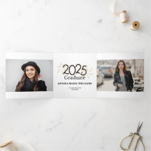 2025 Graduate Multi Photo Tri-Fold Announcement