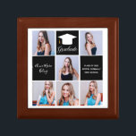 2025 Graduate Photo Collage Custom Graduation Chic Gift Box<br><div class="desc">A classy custom senior graduate photo collage graduation gift box with elegant red squares for a high school senior graduating with the class of 2025. Customize with your senior portrait pictures, school name and graduating class under the elegant calligraphy for a great personalized graduation present. It features a 6 photograph...</div>