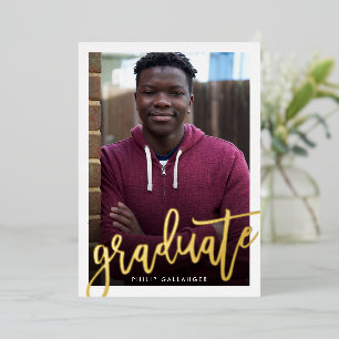 2025 GRADUATE photo modern simple script gold