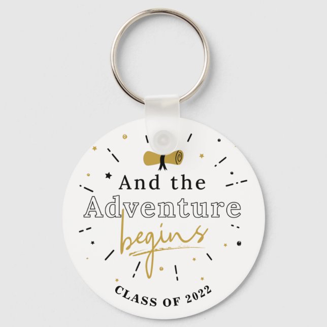 2025 Graduation And The Adventure Begins Keychain (Front)
