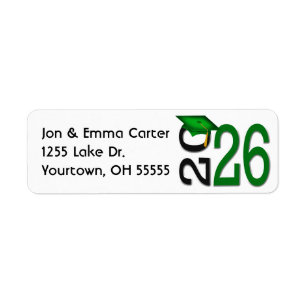 2025 Graduation Black and Green School Colours