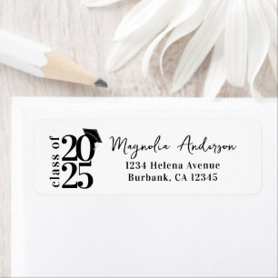2025 Graduation Cap Return Address Labels