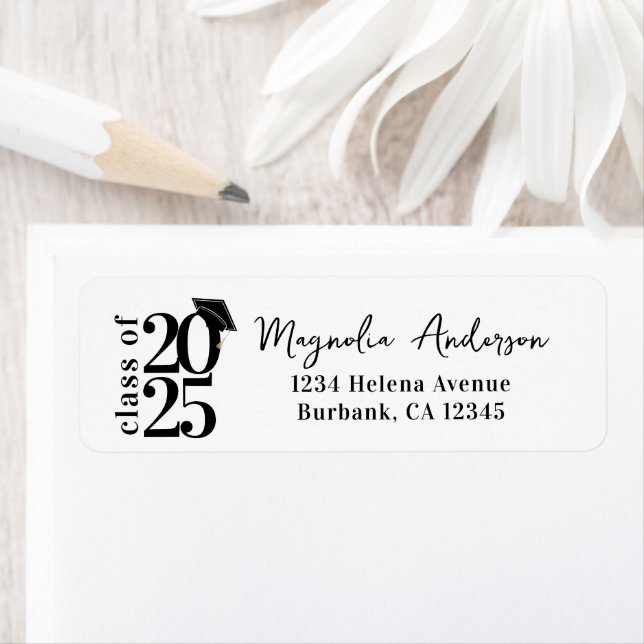 2025 Graduation Cap Return Address Labels (Insitu)