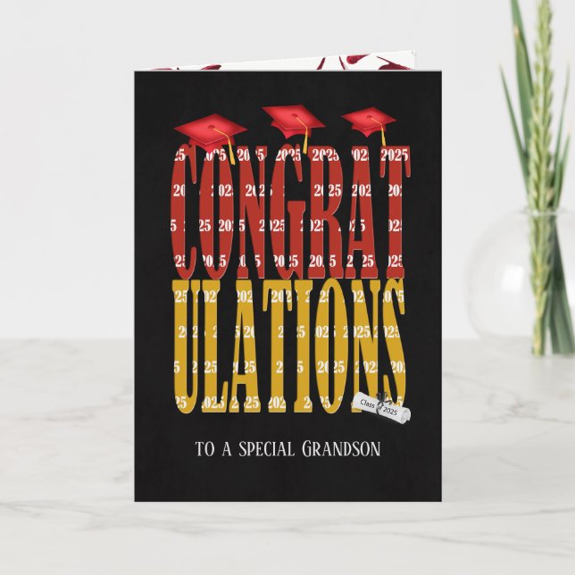 2025 Graduation for Grandson Card (Front)