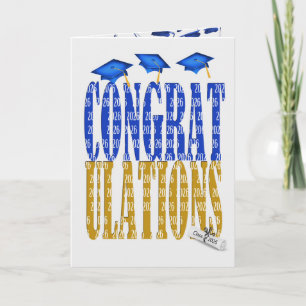 2025 Graduation In Blue and Gold Card