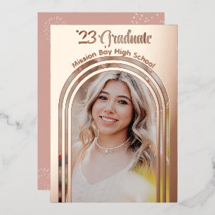 2025 Graduation Party Photo Arch Rose Gold Foil In