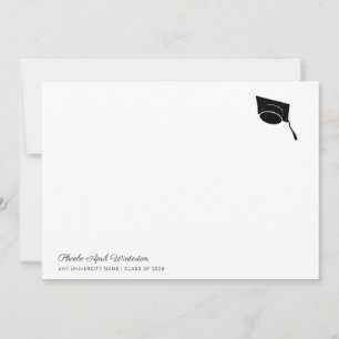 2025 Graduation Simple Typography Grad Cap Card