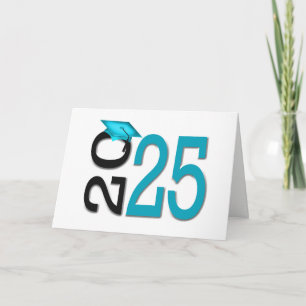 2025 Graduation Teal and Black Card