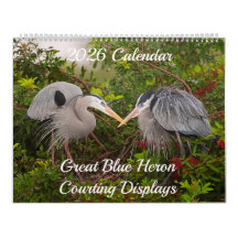 2025 Great Blue Heron Courting Displays Calendar