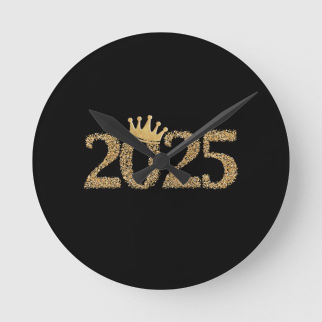 2025 Happy New Year Round Clock (Front)