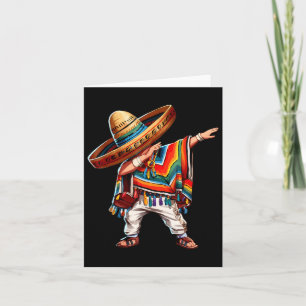 2025 Happy Party Mexican Boy Dabbing Poncho Cinco Card