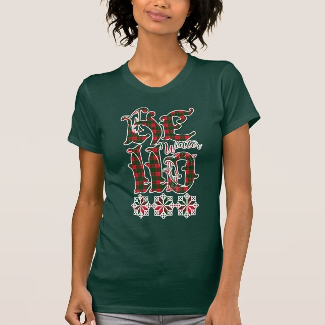 2025 Hello Winter Holiday Scotland Pattern T-Shirt (Front)