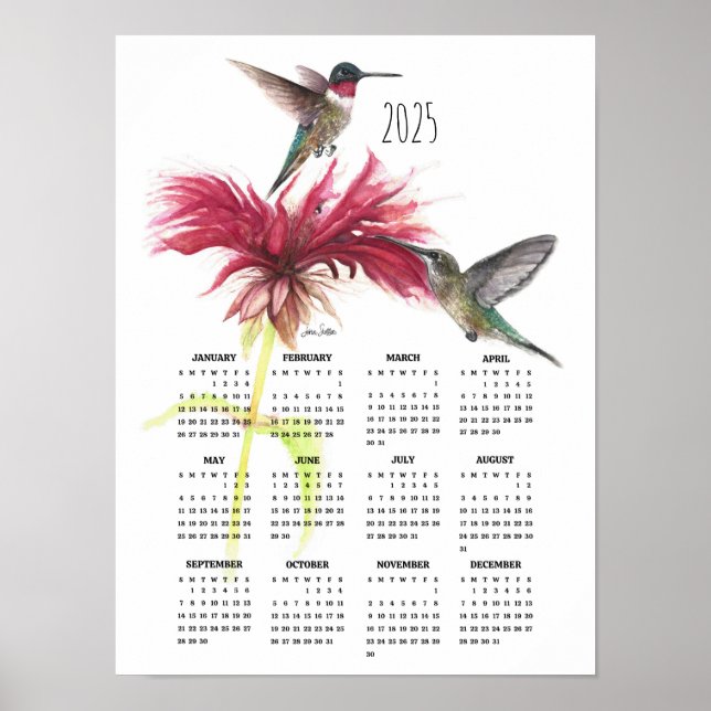2025 Hummingbird Couple  Poster (Front)