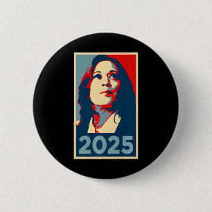 2025 Inauguration Kamala Harris Obama Poster 47th  2 Inch Round Button