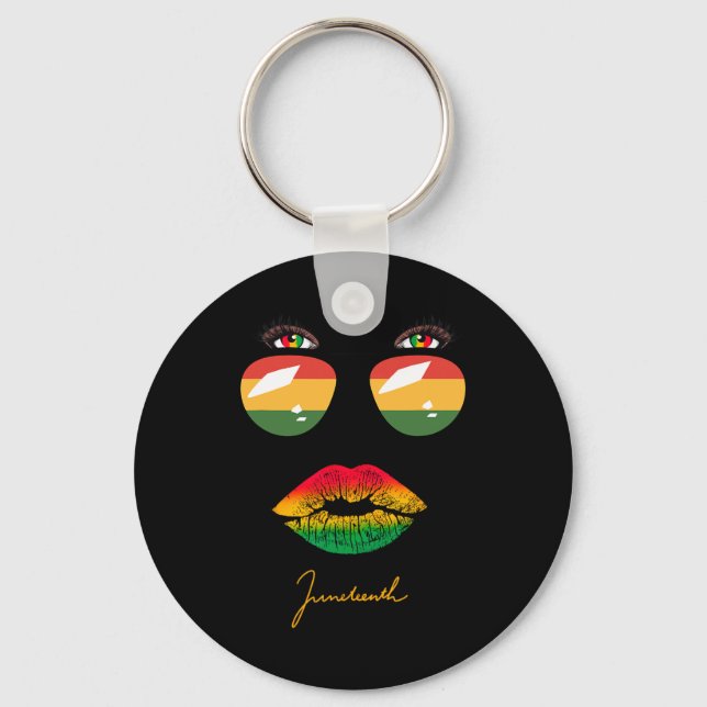 2025 Juneteenth Kiss  Keychain (Front)