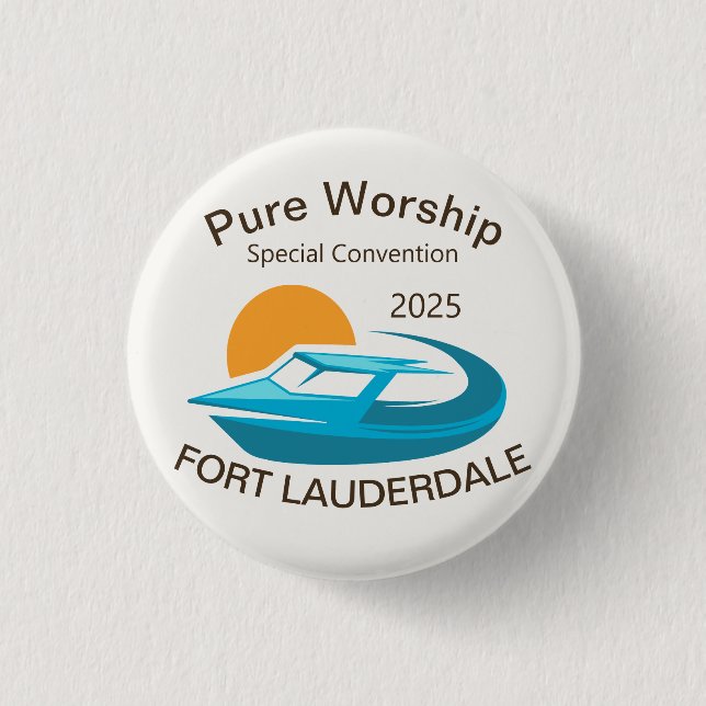 2025 JW Special Convention USA Pure Worship 1 Inch Round Button (Front)