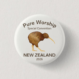 2025 JW SpecialConvention New Zealand Pure Worship 1 Inch Round Button