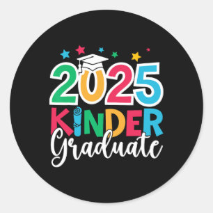 2025 Kinder Graduate Kindergarten Graduation 2025 Classic Round Sticker