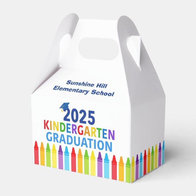 2025 Kindergarten Graduation Custom School Party Favor Box (Front Side)
